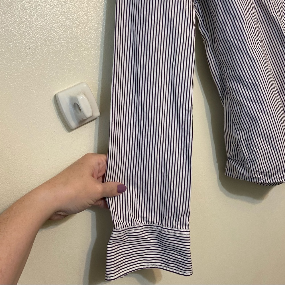 Like New J.Crew striped button down dress shirt XL - Picture 5 of 8